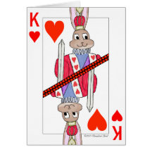 Rabbit King of Hearts Cards