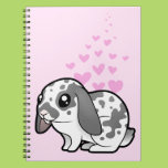 Rabbit Love (floppy ear smooth hair) Spiral Note Book