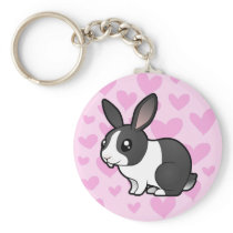 Rabbit Love (uppy ear smooth hair) Keychains