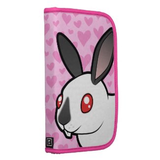 Cartoon Black Himayalan Rabbit Fabric Folio Cartoon Black Himayalan Rabbit Fabric Folio