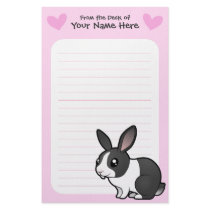 Rabbit Love (uppy ear smooth hair) Stationery Paper