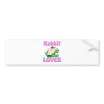 Rabbit Lover bumper stickers by AnimalShirts Rabbit Lover bumper stickers