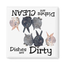 Rabbit Lovers Dishwasher Magnet by malibuitalian Rabbit Lovers Dishwasher Magnet