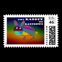 Rabbit of Rainbows [postage] stamps