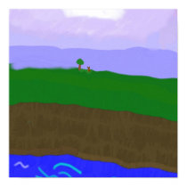 Rabbit on AllenField Plains posters
