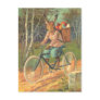 Rabbit on his bicycle delivering eggs ! post cards