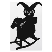 rabbit on rocking horse icon customized stationery