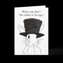 Rabbit or the Egg Easter Card