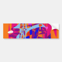 Rabbit Orange Bumper Sticker
