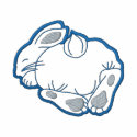 Rabbit Outline embroidered shirts