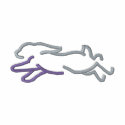 Rabbit Outline embroidered shirts