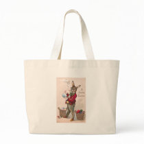 Rabbit Painting Easter Eggs Vintage Tote Bags
