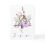 Rabbit Playing Banjo Vintage Easter Card