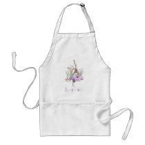 Rabbit Playing Banjo Vintage Easter Card aprons