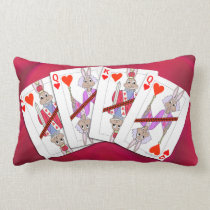 Rabbit Playing Card Pillow pillows