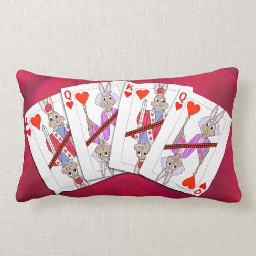 Rabbit Playing Card Pillow throwpillow