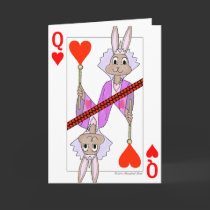Rabbit Queen of Hearts cards