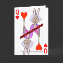 Rabbit Queen of Hearts cards