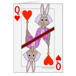 Rabbit Queen of Hearts Card