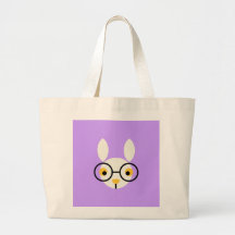 Rabbit Rabbits Bunny Head Cute Glasses Cartoon Bag