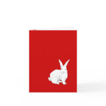 Rabbit red Note Card