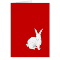 Rabbit red Note Card cards