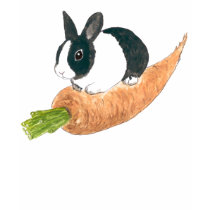 Rabbit Riding a Carrot t-shirts by lauminja Rabbit Riding a Carrot t-shirts