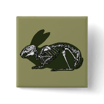 rabbit skeleton pin