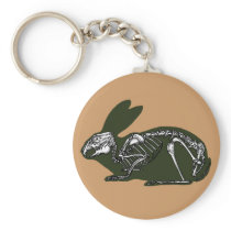 rabbit skeleton key chains