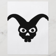 rabbit skull symbol custom flyer