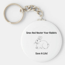 Rabbit Spay/Neuter Awareness Keychain