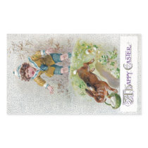 Rabbit Stealing Eggs Vintage Easter Stickers