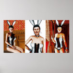 Rabbit Triptych Poster