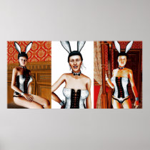 Rabbit Triptych Poster
