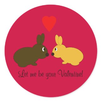 Rabbit Valentine Sticker sticker