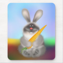 Rabbit with Carrot mousepads