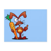 Rabbit with carrot post cards
