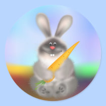 Rabbit with Carrot stickers