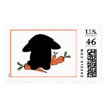 Rabbit With Carrots postage