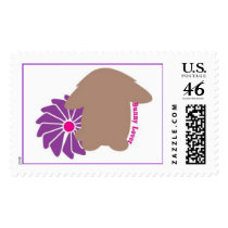 Rabbit With Flower postage by ivanka Rabbit With Flower postage