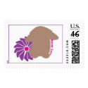 Rabbit With Flower postage