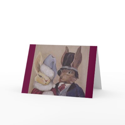 RabbitCouple1 Cards by Lesleysloft