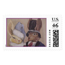 RabbitCouple1 postage by Lesleysloft RabbitCouple1 postage