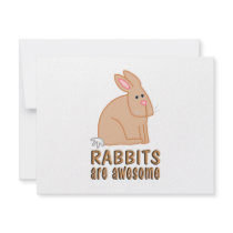 Rabbits are Awesome Personalized Invitations