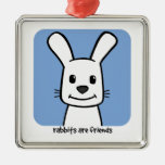 Rabbits Are Friends Christmas Ornaments