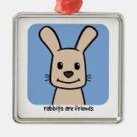 Rabbits Are Friends Christmas Ornaments