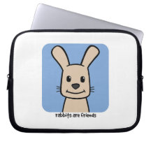 Rabbits Are Friends Computer Sleeve