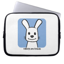 Rabbits Are Friends Laptop Computer Sleeve