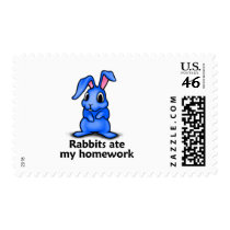 Rabbits ate my Homework postage by TheRealShuba Rabbits ate my Homework postage