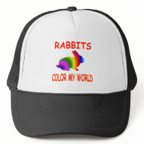 Rabbits Color My World hats by AllPetsStore Rabbits Color My World hats